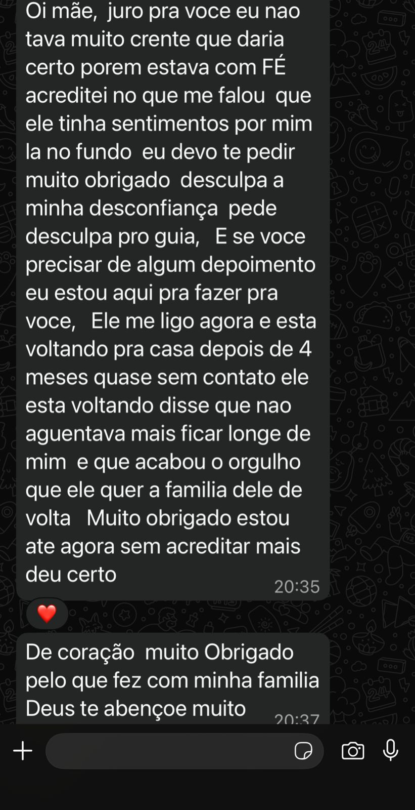 Depoimento real de cliente 1 da Taróloga Yanka